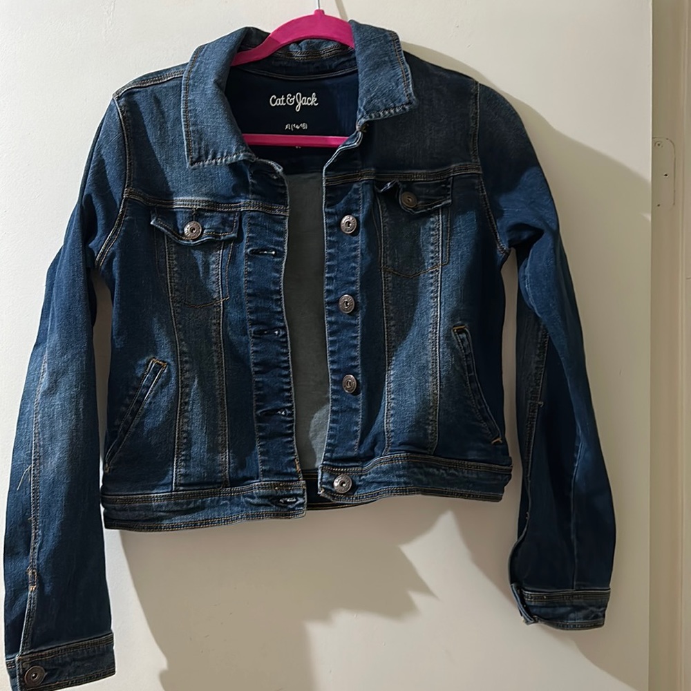 Cat and Jack Blue Jean Jacket XL 14-16